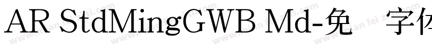 AR StdMingGWB Md字体转换